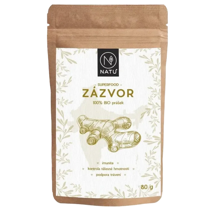 NATU Zázvor prášek 80g BIO